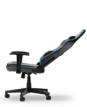 DXRacer Prince Series Ergonomic Gaming Chair black and blue | Model: GC/LPF24LTC/N.N.N (D6000), Premium High-Density Mold Shaping Foam & Breathable Leatherette, 1D Adjustable Armrests, 90°–135° Recline with Conventional Tilt, Heavy-Duty Steel Frame, 