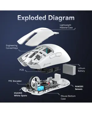 ATTACK SHARK X11 Wireless Gaming Mouse | Magnetic RGB Charging Dock Included