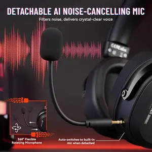 Attack Shark L30 PRO Tri-Mode Wireless Gaming Headset – Black