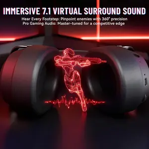 Attack Shark L30 PRO Tri-Mode Wireless Gaming Headset – Black