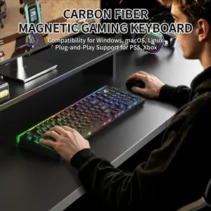 Attack Shark R98 HE Carbon Fiber Magnetic Gaming Keyboard – Ink Shade (Ice Shark Magnetic Switches)