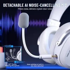 Attack Shark L30 PRO Tri-Mode Wireless Gaming Headset – Pure White