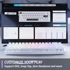 Attack Shark X68HE Magnetic Switch Keyboard – White Contour Line