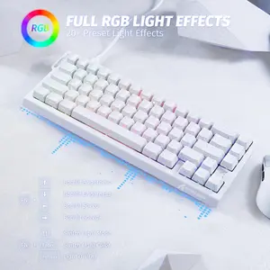 Attack Shark X68HE Magnetic Switch Keyboard – White Contour Line