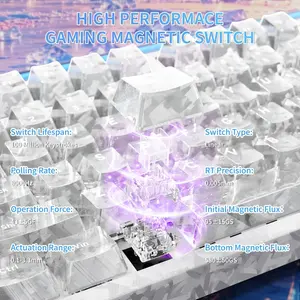 Attack Shark R98HE 98-Key Magnetic Gaming Keyboard – Ice Ninja (Ice Shark Magnetic Switches)