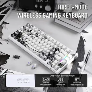 Attack Shark X820 Tri-Mode Mechanical Gaming Keyboard – Black Warrior (Gift Switches)