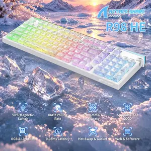 Attack Shark R98HE 98-Key Magnetic Gaming Keyboard – Ice Ninja (Ice Shark Magnetic Switches)
