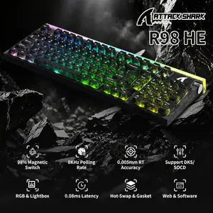 Attack Shark R98 HE Carbon Fiber Magnetic Gaming Keyboard – Ink Shade (Ice Shark Magnetic Switches)