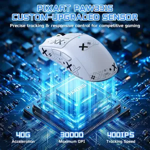 Attack Shark X11 PRO V2 Tri-Mode Wireless Mouse with TFT LCD RGB Dock – White