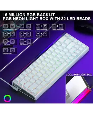 AULA HERO 68 HE White | 65% Hall Effect Magnetic Keyboard | 8000Hz Rapid Trigger | 0.01mm Precision | Hot-Swap