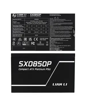 Lian Li SX Platinum 850W Black | ATX 3.1 & PCIe 5.1 | 100% Japanese Rubycon Caps | Zero RPM