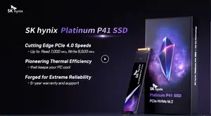 SK hynix Platinum P41 1TB PCIe 4.0 NVMe M.2 2280 — 7,000/6,500 MB/s | 176L TLC | 750 TBW | AES-256 