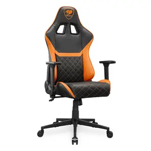COUGAR Armor One V2 Black & Orange | Gaming Chair | 4D Folding Armrests | Multiple Upholstery Options | High-Back Comfort