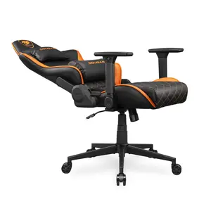COUGAR Armor One V2 Black & Orange | Gaming Chair | 4D Folding Armrests | Multiple Upholstery Options | High-Back Comfort
