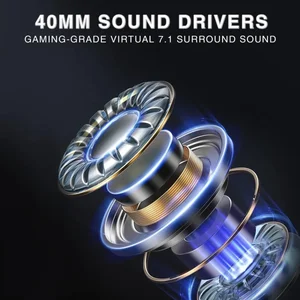 AULA Wind G7 Pro Tri-Mode Wireless Gaming Headset | Over-Ear PC Microphone Gaming Headset | USB 7.1 Sound Card