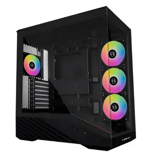 Lian Li V100R (V100RX) ATX Mid-Tower PC Case - Panoramic Tempered Glass, 4x 120mm ARGB PWM Fans, Front RGB Strip, 360mm Radiator & 415mm GPU Support 