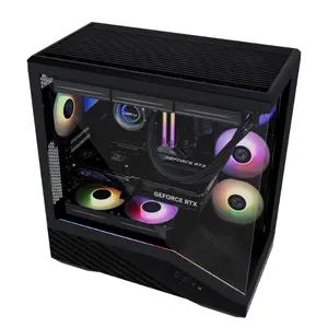 Lian Li V100R (V100RX) ATX Mid-Tower PC Case - Panoramic Tempered Glass, 4x 120mm ARGB PWM Fans, Front RGB Strip, 360mm Radiator & 415mm GPU Support 