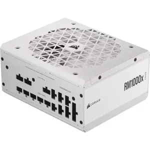 CORSAIR RMx Series RM1000x 1000W Fully Modular ATX Power Supply (White) | 80 PLUS Gold Certified, Zero RPM Fan Mode, 100% Japanese 105°C Capacitors & White Modular Sleeved Cables