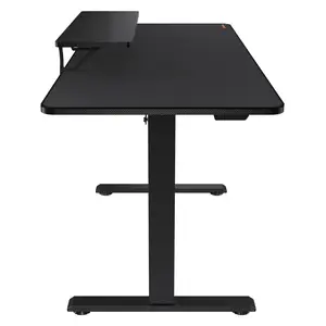 COUGAR E-Star 140 Black | Electric Gaming Desk 1400×600mm | Motorized Height 720–1170mm | 2 Memory Presets | Full Desk Mousepad
