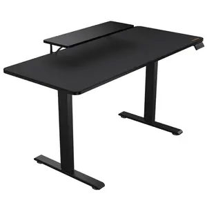 COUGAR E-Star 140 Black | Electric Gaming Desk 1400×600mm | Motorized Height 720–1170mm | 2 Memory Presets | Full Desk Mousepad