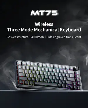 EWEADN MT75 | Tri-Mode Wireless Mechanical Gaming Keyboard | Midnight Black
