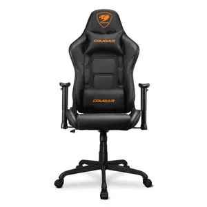COUGAR Armor Elite Black | Gaming Chair | 160° Full Recline | 2D Armrests | Memory Foam Neck Pillow | Height Adjustable