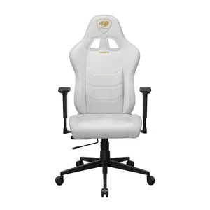 COUGAR Pryme Gold F | High-Back Gaming Chair | Imitation Linen | Adjustable Seat Depth | Discreet Lumbar Pillow | Class 4 Lift