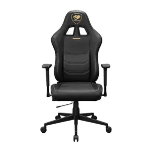 COUGAR Pryme Gold F | High-Back Gaming Chair | Imitation Linen | Adjustable Seat Depth | Discreet Lumbar Pillow | Class 4 Lift