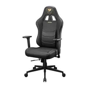 COUGAR Pryme Gold F | High-Back Gaming Chair | Imitation Linen | Adjustable Seat Depth | Discreet Lumbar Pillow | Class 4 Lift
