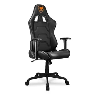 COUGAR Armor Elite Black | Gaming Chair | 160° Full Recline | 2D Armrests | Memory Foam Neck Pillow | Height Adjustable