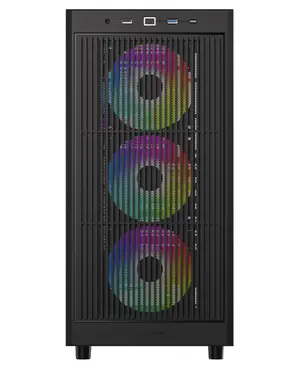 ID-COOLING WARE 510 ARGB BLACK ATX PC Case | Classic High-Airflow Mid-Tower, Tempered Glass, 4x Pre-Installed ARGB Fans & Dual 360mm Radiator Support
