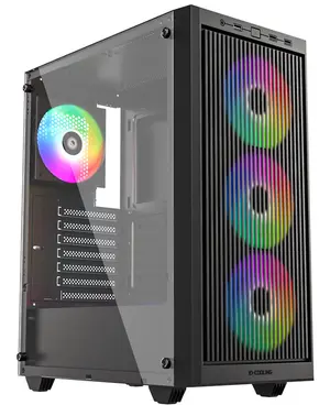 ID-COOLING WARE 310 ARGB Micro-ATX PC Case | High-Airflow Mesh Front, Tempered Glass Side Panel, 3x Pre-Installed ARGB Fans & 240mm/280mm Radiator Support