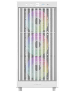 ID-COOLING WARE 510 ARGB WHITE ATX PC Case | Classic High-Airflow Mid-Tower, Tempered Glass, 4x Pre-Installed ARGB Fans & Dual 360mm Radiator Support