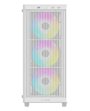 ID-COOLING WARE 310 ARGB WHITE Micro-ATX PC Case | High-Airflow Mesh Front, Tempered Glass Side Panel, 3x Pre-Installed ARGB Fans & 240mm/280mm Radiator Support