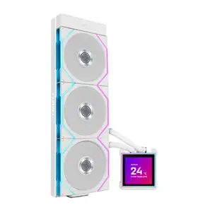 Lian Li Hydroshift II LCD-S 360CL Black & White | 3.4" IPS LCD Magnetic Hot-Swap | 3200RPM Pump | CL Wireless Fans