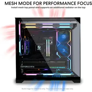 LIAN LI O11 Vision Compact | ATX Mid Tower Computer Case Back Connect Support O11VPW White/Black
