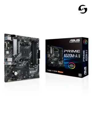 ASUS PRIME A520M-A II Micro-ATX Motherboard | AMD AM4 Socket, Ryzen 5000 Ready