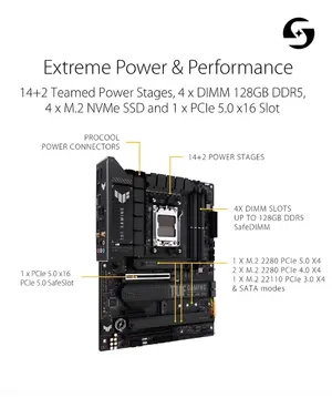 ASUS TUF GAMING X670E-PLUS WIFI AMD AM5 ATX Motherboard
