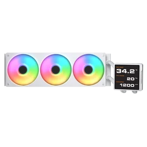Cougar Poseidon Vistek Pro 360 Black & White | 3.95" IPS LCD 720x720 | Intel Optimized | UTTERIGHT Fins | Single-Frame ARGB