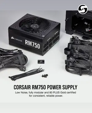 Corsair RM Series | RM750  | 750 Watt 80 PLUS | Gold Certified Fully Modular PSU (Used, Condition 10/10, Box Included)