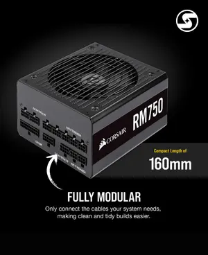 Corsair RM Series | RM750  | 750 Watt 80 PLUS | Gold Certified Fully Modular PSU (Used, Condition 10/10, Box Included)