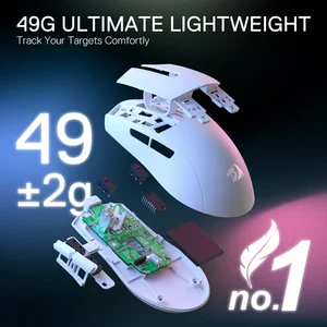Redragon K1NG M916 PRO 1K | Tri-Mode Wireless Gaming Mouse | 49g Featherweight Black
