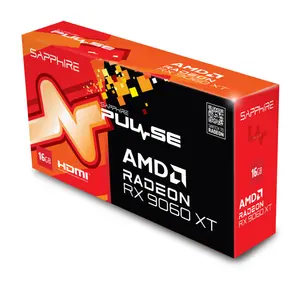 SAPPHIRE PULSE Radeon RX 9060 XT OC 16GB GDDR6 — RDNA 4 | 3290 MHz Boost | Dual-X Cooling | PTM7950 