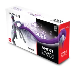 SAPPHIRE PURE Radeon RX 9070 OC 16GB GDDR6 — RDNA 4 | White | 2565 MHz OC | Dual-X | PTM7950 