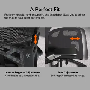 COUGAR Speeder One Black | Racing-Inspired Ergonomic Gaming Chair | Dual-Use Work & Gaming | Adjustable Lumbar | Class 4 Lift
