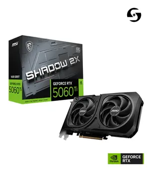 MSI GeForce RTX | 5060 Ti 16G GDDR7 SHADOW 2X OC PLUS