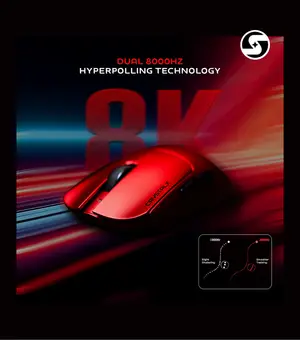CrystalX NOVA X21 Coco Red Wireless Tri-Mode Gaming Mouse