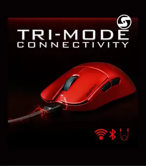 CrystalX NOVA X21 Coco Red Wireless Tri-Mode Gaming Mouse