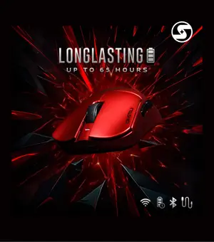 CrystalX NOVA X21 Coco Red Wireless Tri-Mode Gaming Mouse