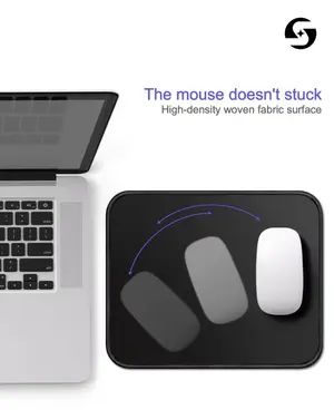 Starship Comfortable Non-Slip Soft Precision Mouse Pad - Black